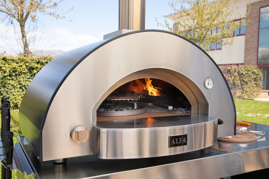 Alfa Classico 4 Pizze Gas Pizza Oven In Ardesia Grey - Countertop - FXCL-4P-MGRA-U -(countertop)