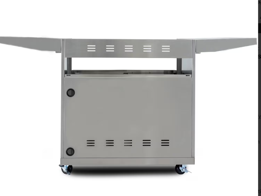 Blaze Professional Stainless Steel Grill Cart with Two Storage Drawers and Single Access Door for 44-Inch Grills - BLZ-4PRO-CART-LTSC