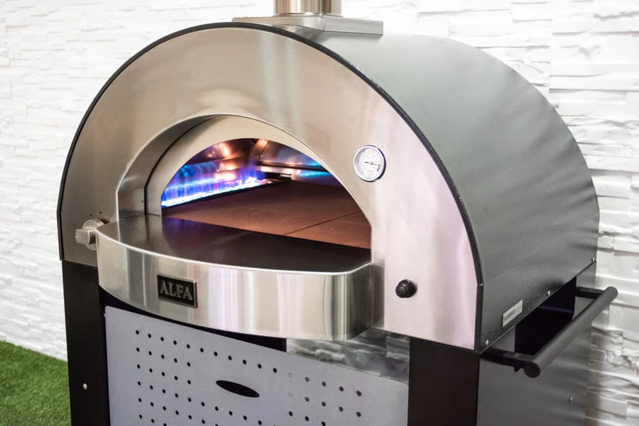 Alfa Classico 4 Pizze Gas Pizza Oven In Ardesia Grey - Countertop - FXCL-4P-MGRA-U -(countertop)