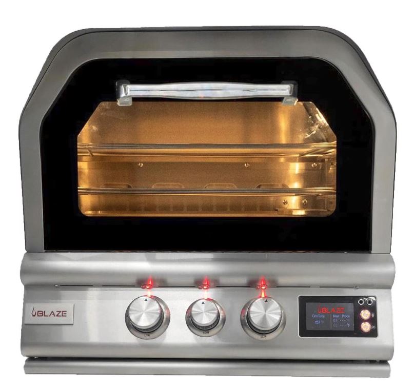 Blaze 26-Inch Built-In Natural Gas Outdoor Pizza Oven W/ Rotisserie - BLZ-26-PZOVN-NG
