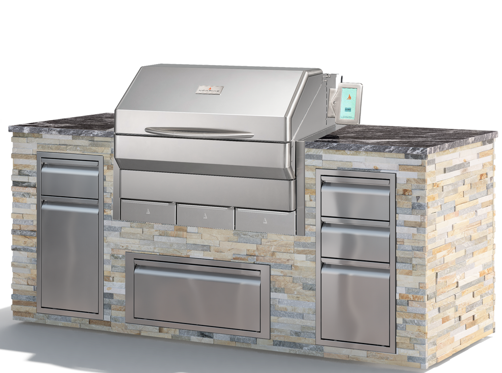 Memphis Grills Elite ITC3 Wi-Fi Monitored 39-Inch 304 Stainless Steel Built-In Pellet Grill - VGB0002S
