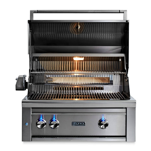 Lynx -Professional 30-Inch Natural Gas  Built-In Grill w/ Rotisserie -L30R-3-NG CA Poppy