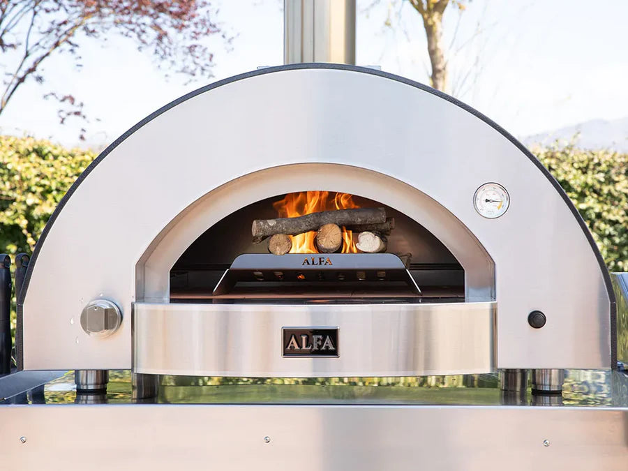 Alfa Classico 4 Pizze Gas Pizza Oven In Ardesia Grey - Countertop - FXCL-4P-MGRA-U -(countertop)