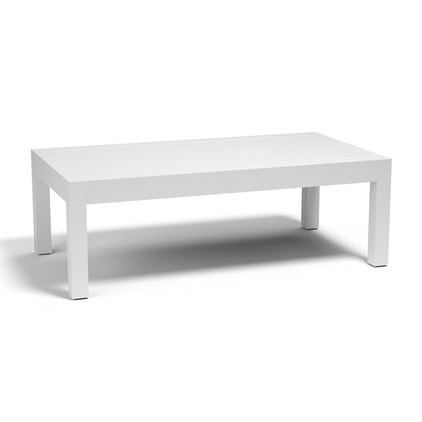 Sunset West Naples Aluminum Coffee Table Finished In Frost - 1101-CT