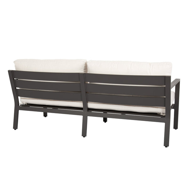 Sunset West Mesa Sofa With Powder Coated Graphite Frame And Sunbrella Fabric Cushions In Cast Pumice - 321-23