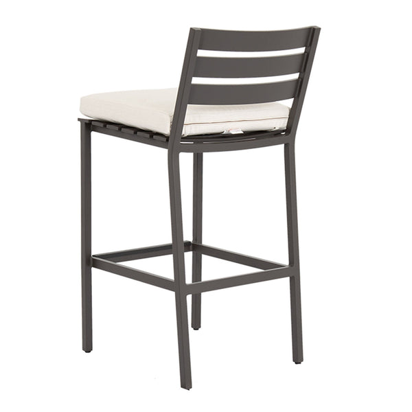 Sunset West Mesa Barstool With Powder Coated Graphite Frame And Sunbrella Fabric Cushion In Cast Pumice - 321-7B