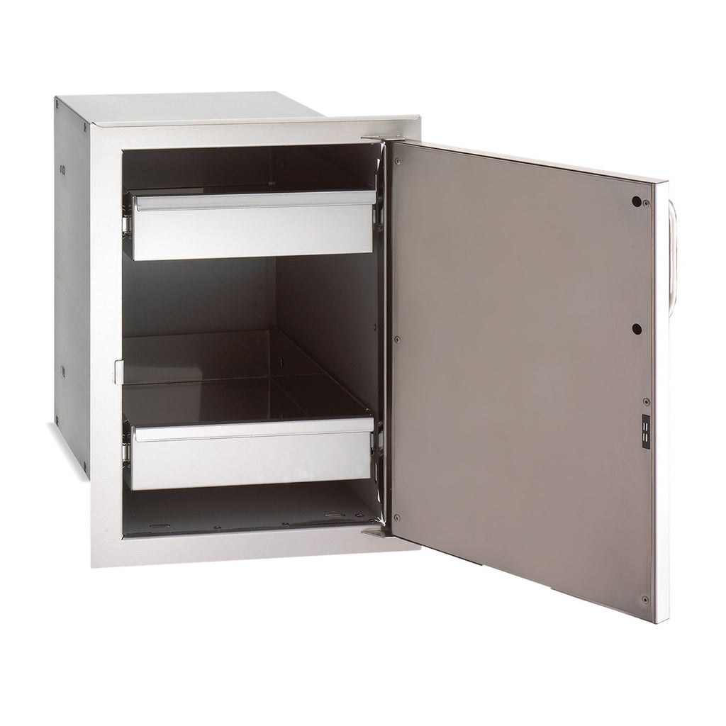 Fire Magic Select 14-Inch Single Access Door w/ Dual Drawers (Right Hinge) - 33820-SR