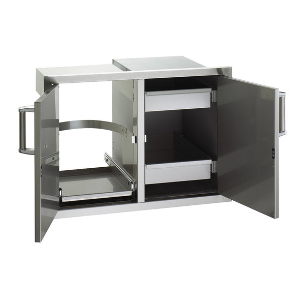 Fire Magic Select 30-Inch Double Access Doors w/ Trash Tray & Dual Drawers - 33930S-12