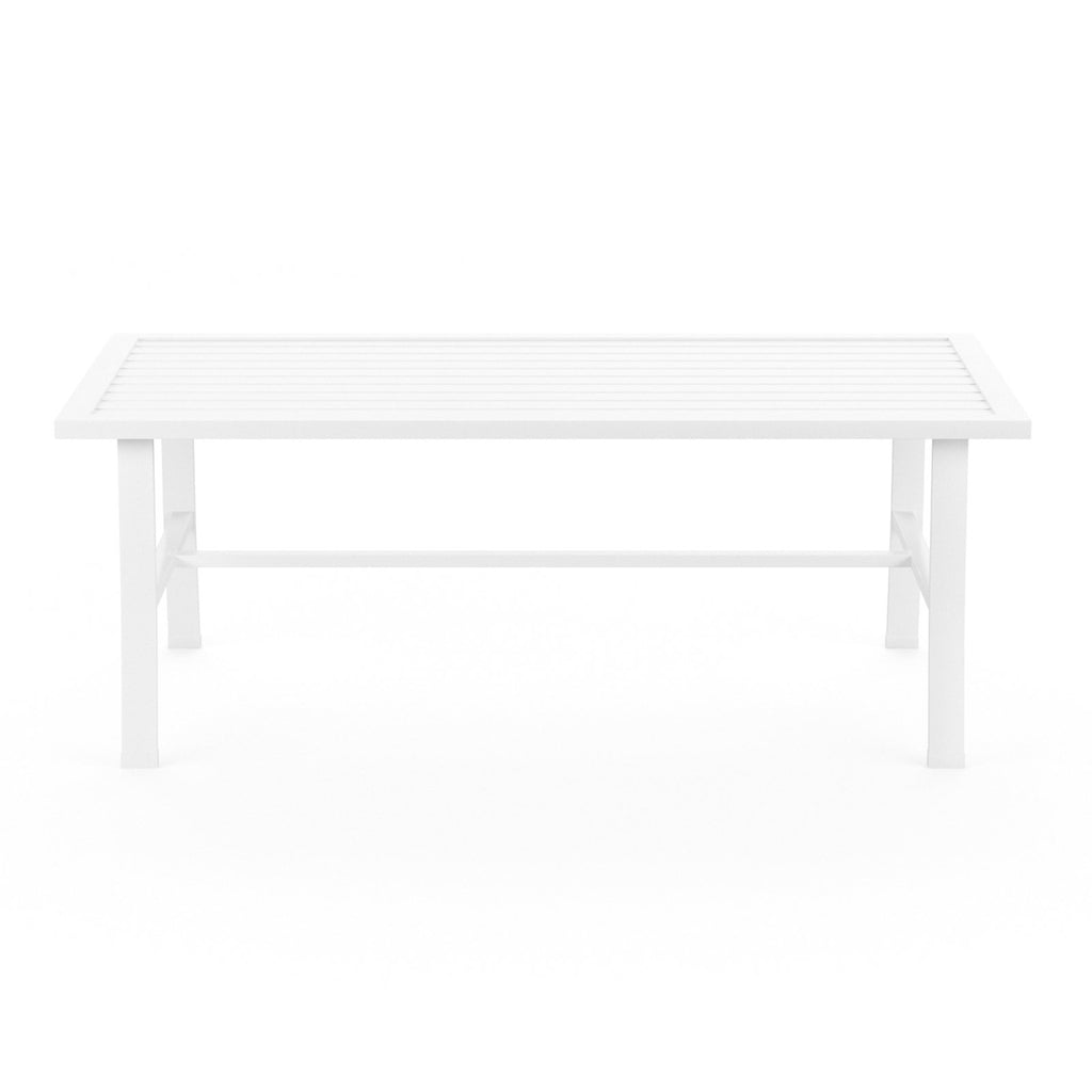 Sunset West Bristol Rectangular Aluminum Coffee Table In Frost - 501-CT