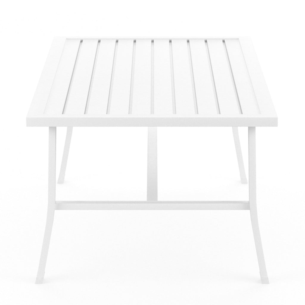 Sunset West Bristol Rectangular Aluminum Coffee Table In Frost - 501-CT