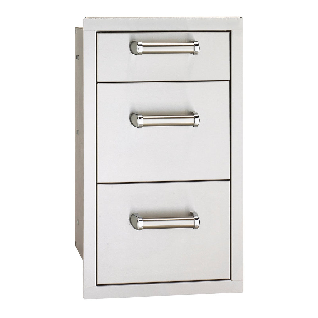 Fire Magic Premium Flush 14-Inch Triple Storage Drawers (Soft Close) - 53803SC