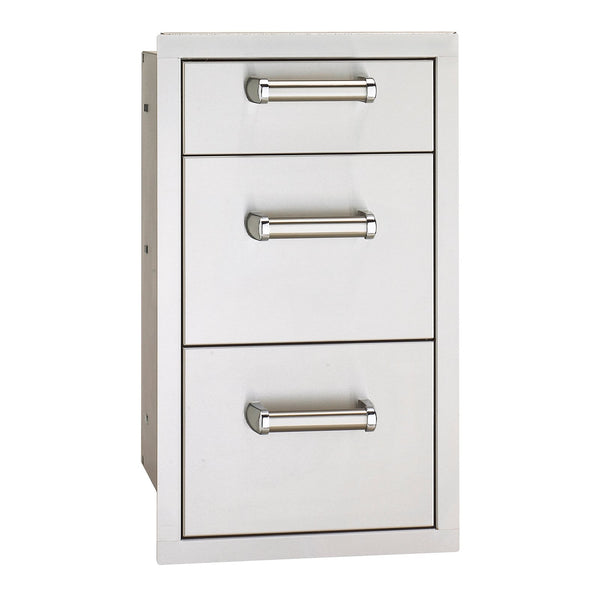 Fire Magic Premium Flush 14-Inch Triple Storage Drawers (Soft Close) - 53803SC