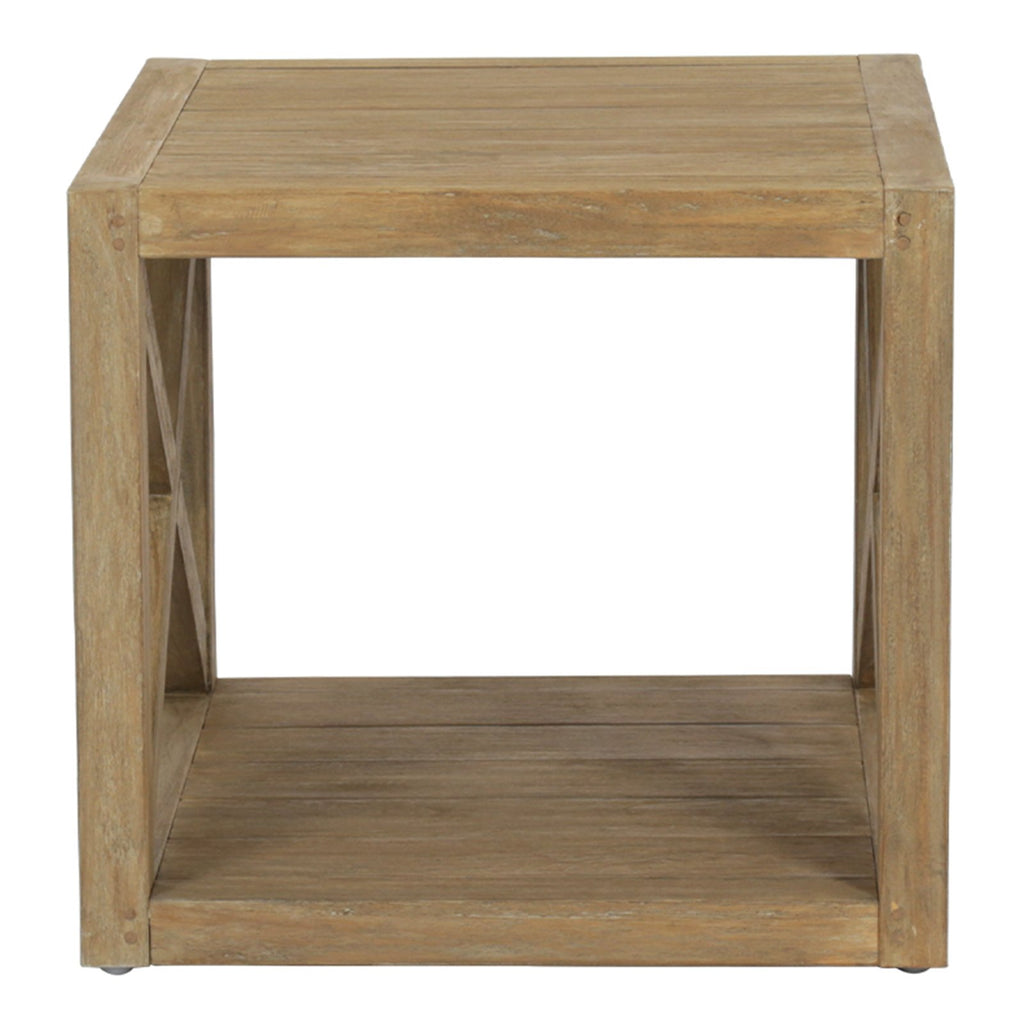 Sunset West 22-Inch Square Coastal Teak X End Table - 5501-XET