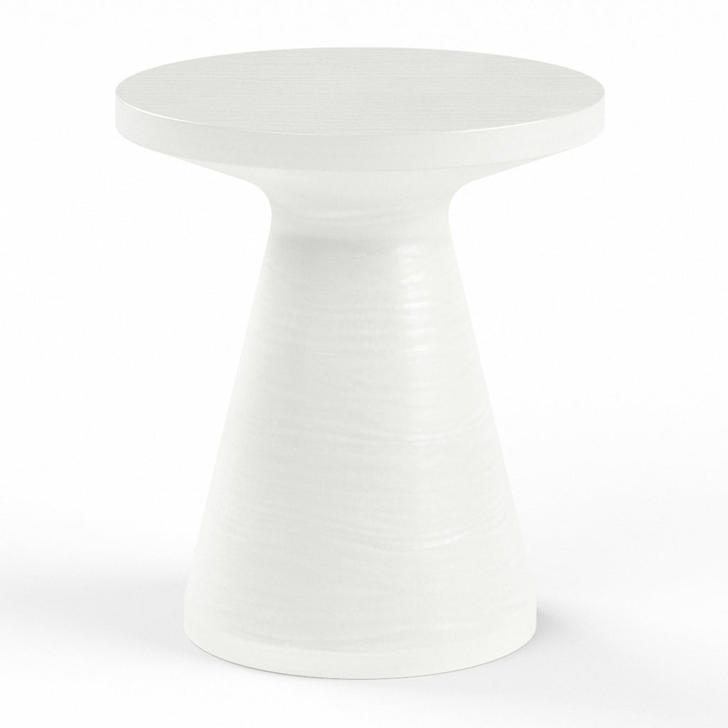 Sunset West 17-Inch Round GFRC End Table In Bone - 6203-BRET