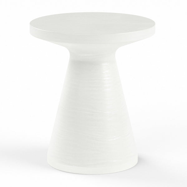 Sunset West 17-Inch Round GFRC End Table In Bone - 6203-BRET