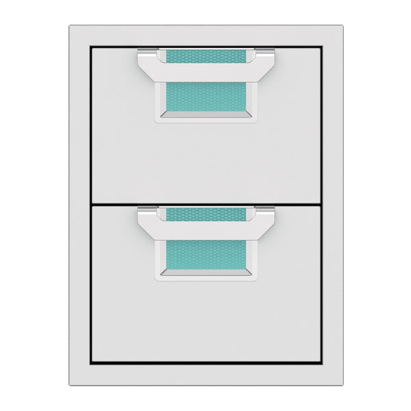 Aspire by Hestan 16-Inch Double Storage Drawers (Bora Bora Turquoise) - AEDR16-TQ