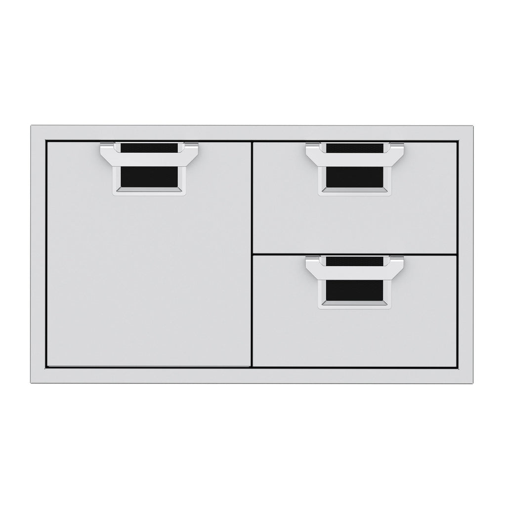 Aspire by Hestan 36-Inch Double Drawer and Storage Door Combination (Stealth Black) - AESDR36-BK
