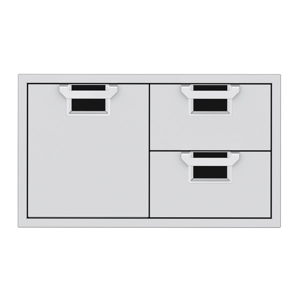 Aspire by Hestan 36-Inch Double Drawer and Storage Door Combination (Stealth Black) - AESDR36-BK