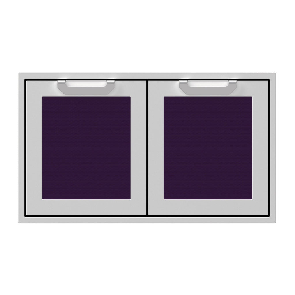 Hestan 36-Inch Double Access Doors w/ Recessed Marquise Accented Panels in Purple - AGAD36-PP
