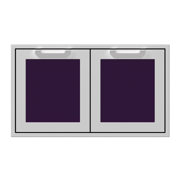 Hestan 36-Inch Double Access Doors w/ Recessed Marquise Accented Panels in Purple - AGAD36-PP