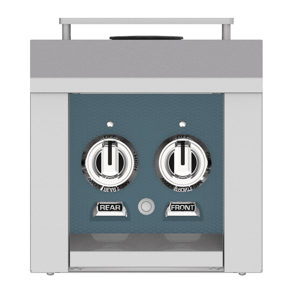 Hestan 12-Inch Natural Gas Built-In/Cart Mounted Double Side Burner in Dark Gray - AGB122-NG-GG