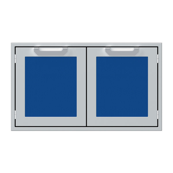 Hestan 36-Inch Double Door Sealed Pantry Storage w/ Recessed Marquise Accented Panels in Blue - AGLP36-BU