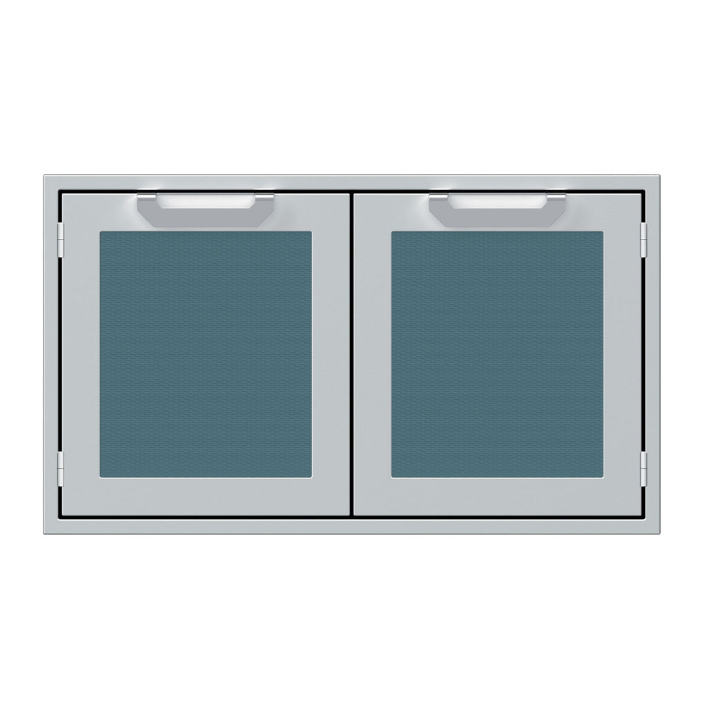 Hestan 36-Inch Double Door Sealed Pantry Storage w/ Recessed Marquise Accented Panels in Dark Gray - AGLP36-GG