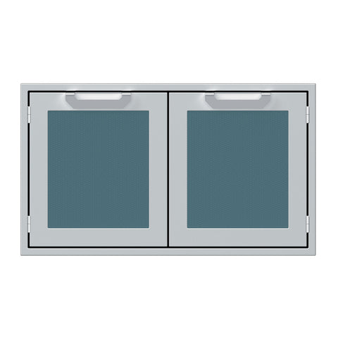 Hestan 36-Inch Double Door Sealed Pantry Storage w/ Recessed Marquise Accented Panels in Dark Gray - AGLP36-GG