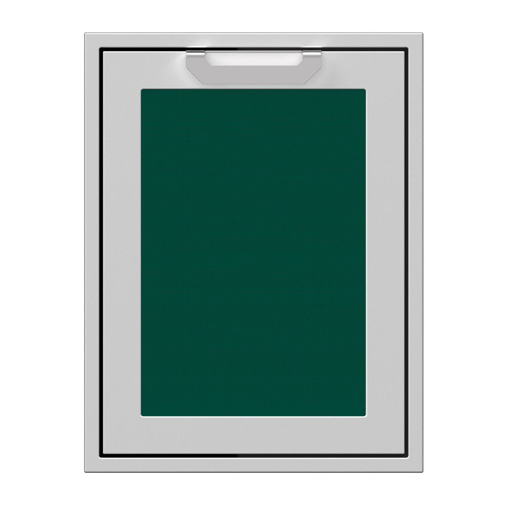 Hestan 20-Inch Trash and Recycle Center Storage Drawer w/ Recessed Marquise Accent Panel in Green - AGTRC20-GR