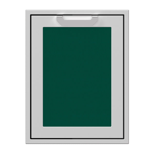 Hestan 20-Inch Trash and Recycle Center Storage Drawer w/ Recessed Marquise Accent Panel in Green - AGTRC20-GR