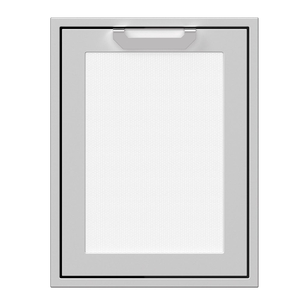 Hestan 20-Inch Trash and Recycle Center Storage Drawer w/ Recessed Marquise Accent Panel in White - AGTRC20-WH