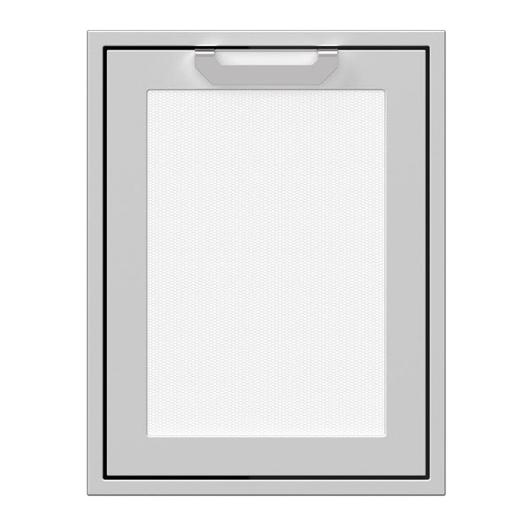 Hestan 20-Inch Trash and Recycle Center Storage Drawer w/ Recessed Marquise Accent Panel in White - AGTRC20-WH