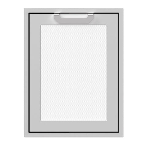 Hestan 20-Inch Trash and Recycle Center Storage Drawer w/ Recessed Marquise Accent Panel in White - AGTRC20-WH