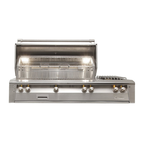 Alfresco ALXE 56-Inch Natural Gas Built-In Grill - 1 Sear Zone w/ Rotisserie and Side Burner - ALXE-56SZ-NG