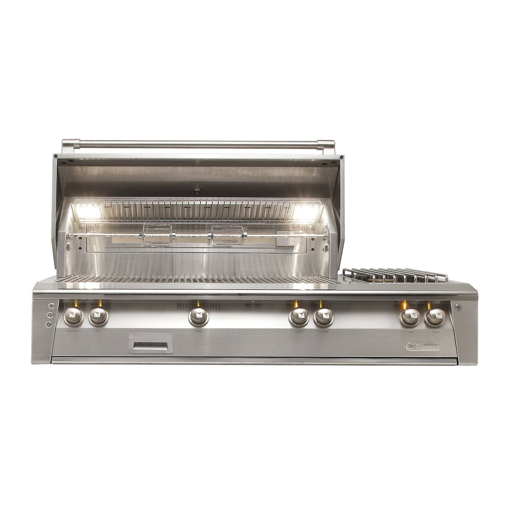 Alfresco ALXE 56-Inch Natural Gas Built-In Grill w/ Rotisserie and Side Burner - ALXE-56-NG