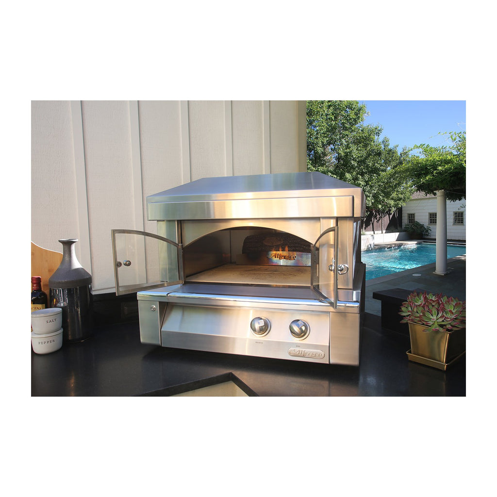 Alfresco 30-Inch Natural Gas Countertop Mounting Pizza Oven Plus - AXE-PZA-NG