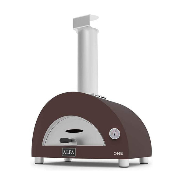 Alfa Moderno 1 Pizza Oven Gas-Fired In Copper With Black Cart -FXMD-1P-GRAM-U + BFMD-S-NER