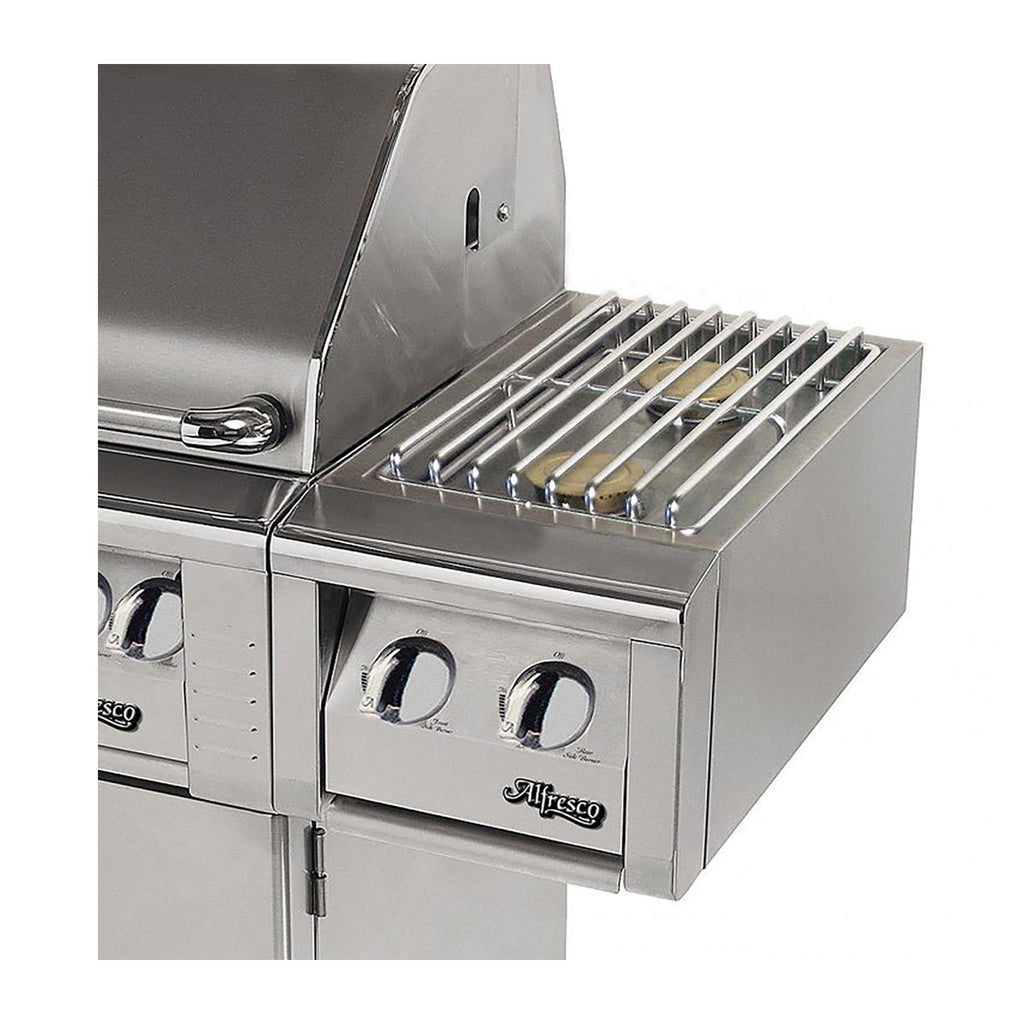 Alfresco 14-Inch Propane Gas Cart Mounted Double Side Burner for Freestanding Grills - AXESB-2C-LP
