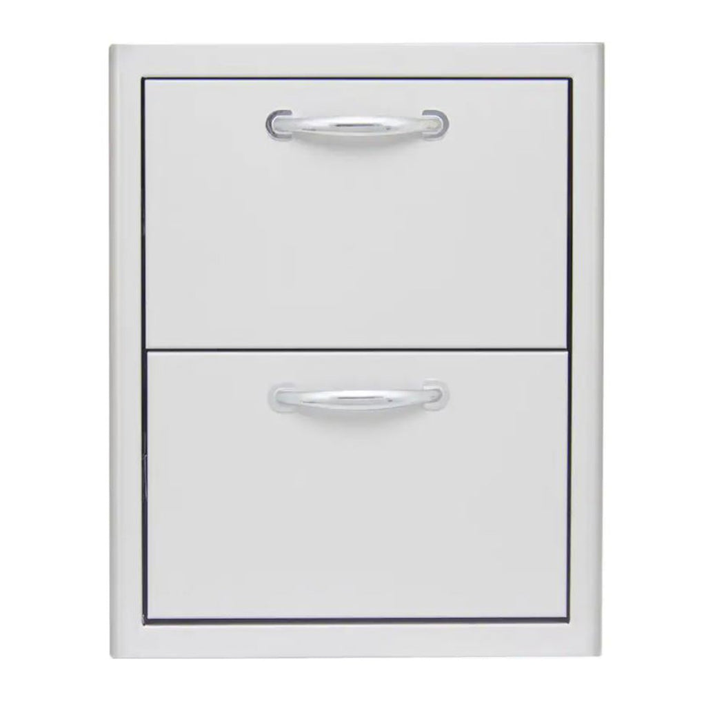 Blaze 16-Inch Stainless Steel Double Storage Drawers - BLZ-DRW2-R-LT