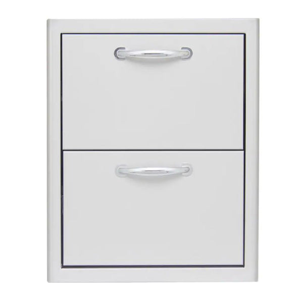 Blaze 16-Inch Stainless Steel Double Storage Drawers - BLZ-DRW2-R-LT