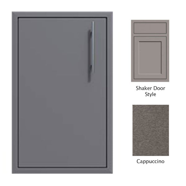 Canyon Series Shaker Style 18"w by 29"h Single Door Enclosure w/ Adj. Shelf (Left Hinge) In Cappuccino - CAN001-F01-Shaker-LftHng-Cappuccino