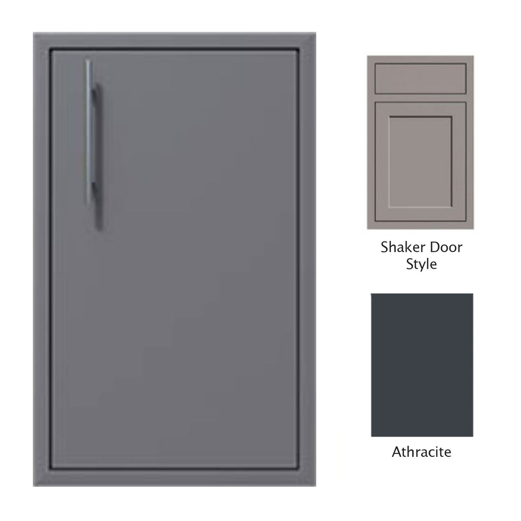Canyon Series Shaker Style 18"w by 29"h Single Door Enclosure w/ Adj. Shelf (Right Hinge) In Anthracite - CAN001-F01-Shaker-RghtHng-Anthracite