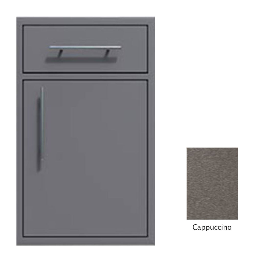 Canyon Series 18"w by 29"h Single Door, Drawer Enclosure w/ Adj. Shelf (Right Hinge) In Cappuccino - CAN002-F01-RghtHng-Cappuccino