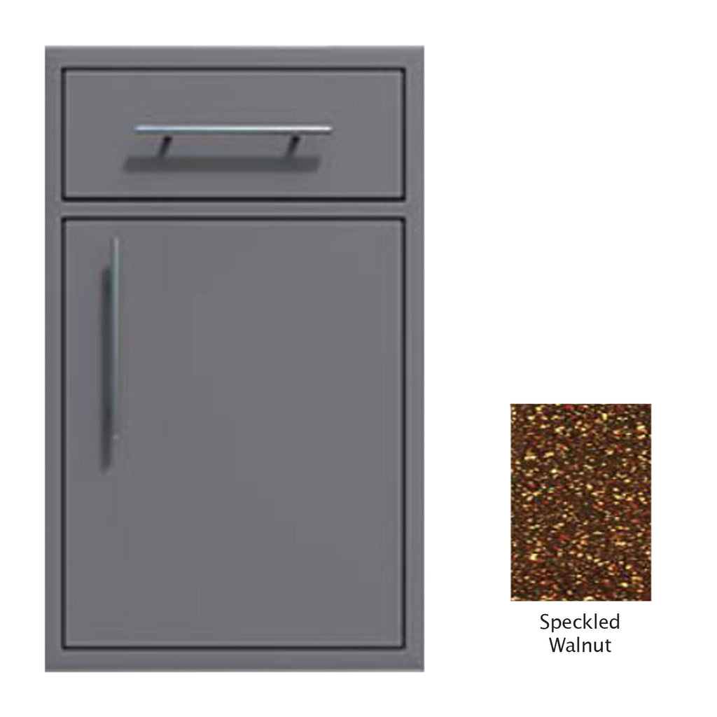 Canyon Series 18"w by 29"h Single Door, Drawer Enclosure w/ Adj. Shelf (Right Hinge) In Speckled Walnut - CAN002-F01-RghtHng-SpeckWalnut