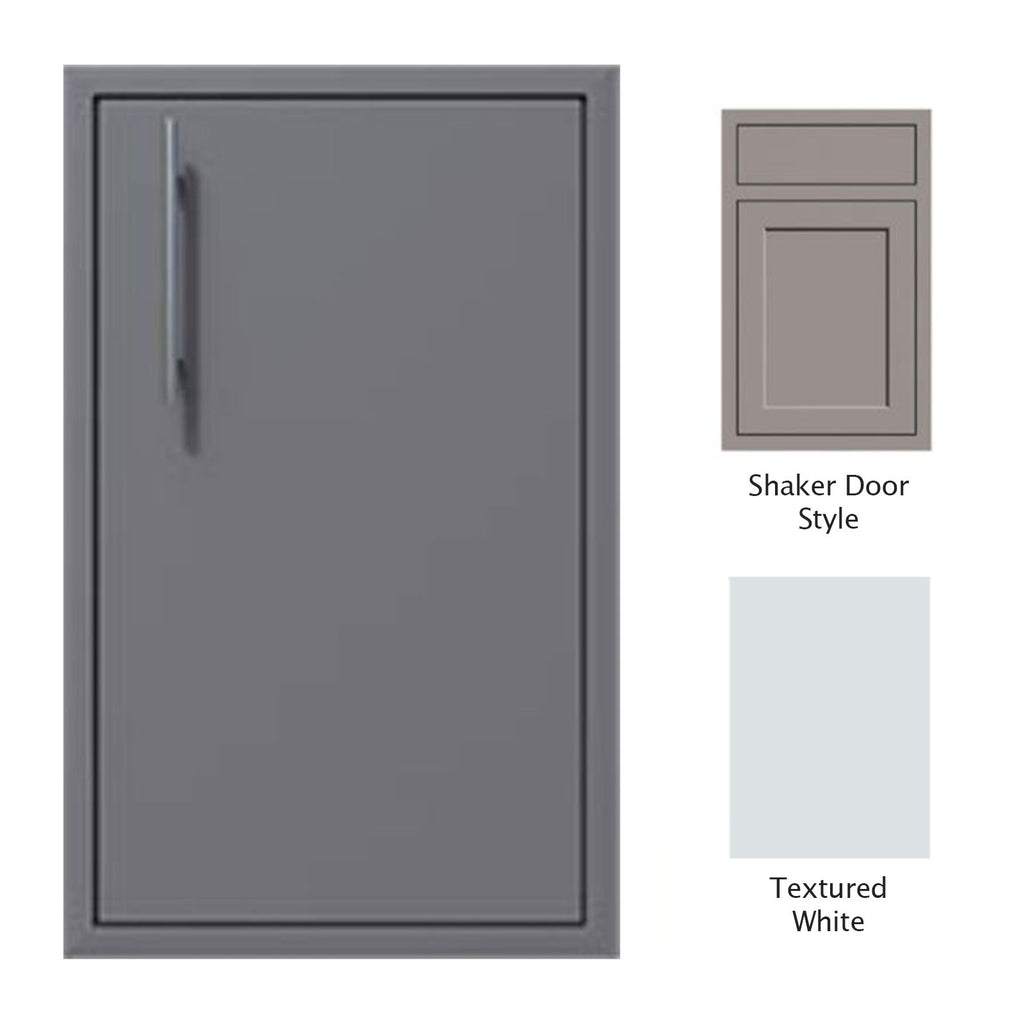 Canyon Series Shaker Style 24"w by 29"h Single Door Enclosure w/ Adj. Shelf (Right Hinge) In Textured White - CAN004-F01-Shaker-RghtHng-TexturedWhite