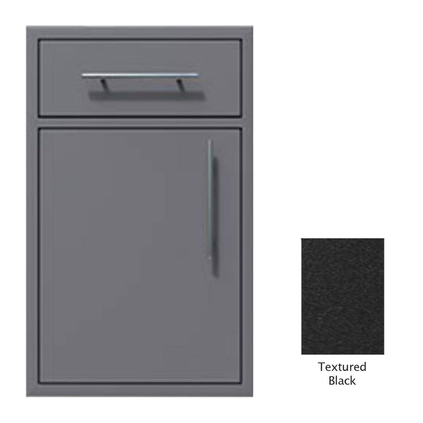 Canyon Series 24"w by 29"h Single Door, Drawer Enclosure w/ Adj. Shelf (Left Hinge) In Textured Black - CAN005-F01-LftHng-TexturedBlack