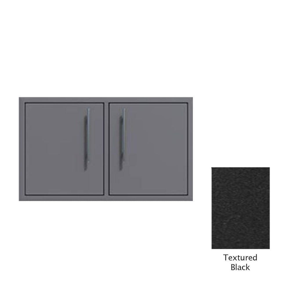 Canyon Series 32"w by 18"h Under-Grill Double Door Enclosure In Textured Black - CAN018-F01-TexturedBlack
