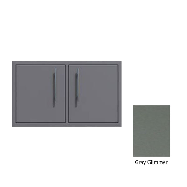 Canyon Series 32"w by 18"h Under-Grill Double Door Enclosure In Grey Glimmer - CAN018-F01-TexturedGreyGlimmer