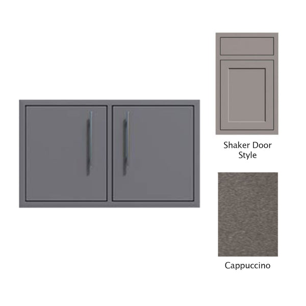 Canyon Series Shaker Style 36"w by 18"h Under-Grill Double Access Door In Cappuccino - CAN010-F02-Shaker-Cappuccino