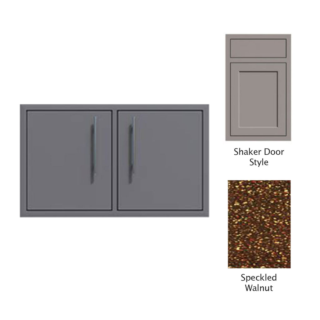 Canyon Series Shaker Style 40"w by 18"h Under-Grill Double Access Door In Speckled Walnut - CAN013-F02-Shaker-SpeckWalnut